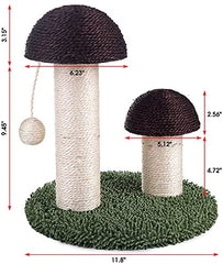 Mushroom Natural Durable Sisal Board Cat Scratchers Pole