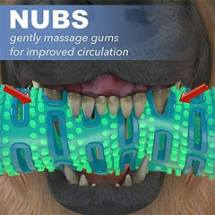 Natural Rubber Bite Resistant Dog Toothbrush Toy