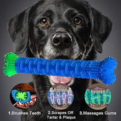 Natural Rubber Bite Resistant Dog Toothbrush Toy