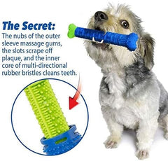 Natural Rubber Bite Resistant Dog Toothbrush Toy
