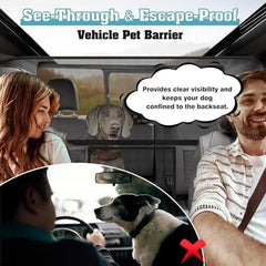 One-Piece Escape-Proof Back Seat Mesh Dog Car Net Barrier Black