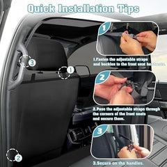 One-Piece Escape-Proof Back Seat Mesh Dog Car Net Barrier Black