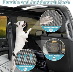 One-Piece Escape-Proof Back Seat Mesh Dog Car Net Barrier Black