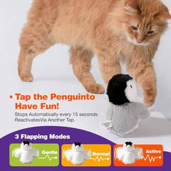 Penguin Flying Bird Cat Toy Infused with Catnip in The Wings