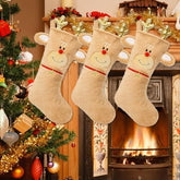Pet Christmas Stocking Faux Fur Moose Christmas Stockings