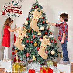 Pet Christmas Stocking Faux Fur Moose Christmas Stockings