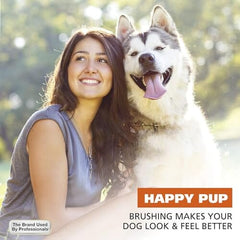 Pet Double Sided Pin Bristle Brush with Patented Stacked Pin Design for Dogs