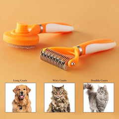 Pet Grooming Brush and Self Cleaning Slicker Brush