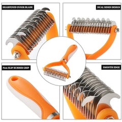 Pet Grooming Brush and Self Cleaning Slicker Brush