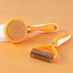 Pet Grooming Brush and Self Cleaning Slicker Brush