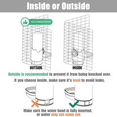 Pet Water Bottle for Cage Crate