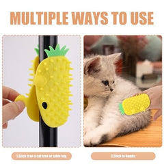 Pineapple Self Cleaning Cat Brush 2-in-1 Tickling Comb Pet Brush