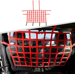 Rear Seat Cargo Net Pet Barrier Compatible with Jeep Wrangler JK JL Gladiator
