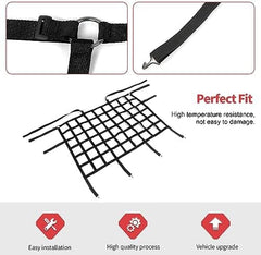 Rear Seat Cargo Net Pet Barrier Compatible with Jeep Wrangler JK JL Gladiator