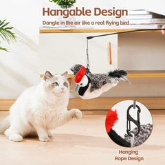 Rechargeable Chirping Flapping Bird (no Flying) with Catnip for Indoor Cats