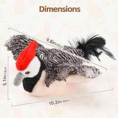 Rechargeable Chirping Flapping Bird (no Flying) with Catnip for Indoor Cats