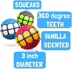 Rubber Funny Ball Gifts for Large Medium Dogs (Variety Pack)