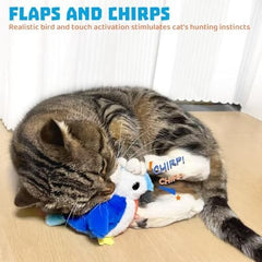 Simulated Chirping Bird Interactive Toy for All Breeds Cat Kicker Catnip Toys