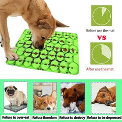 Slow Feeder Lick Mat for Dry Wet Food for Pet Encourages Natural Foraging Skill