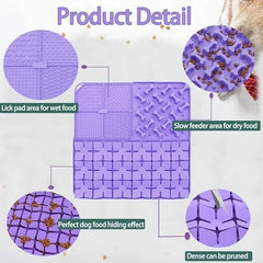 Slow Feeder Lick Mat with Suction Cups for Slow