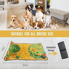 Snuffle Mat for Dogs Large Dog Snuffle Mat with Squeaky Plush Carrot Toy
