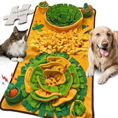 Snuffle Mat for Dogs Large Dog Snuffle Mat with Squeaky Plush Carrot Toy