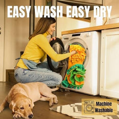 Snuffle Mat for Dogs Large Dog Snuffle Mat with Squeaky Plush Carrot Toy