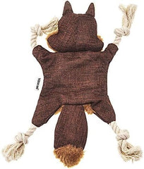 Sturdy Squirrel Interactive Pet Toy Rope Knots Puppy Chew Teething Toys