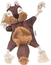 Sturdy Squirrel Interactive Pet Toy Rope Knots Puppy Chew Teething Toys