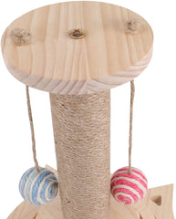 Two-Layer Cat Toy with Turntable-Interactive Track Balls