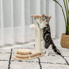Two-Layer Cat Turntable with Interactive Balls and Dangling Ball