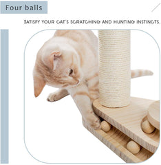 Two-Layer Cat Turntable with Interactive Balls and Dangling Ball
