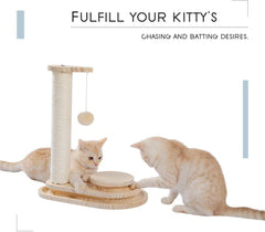 Two-Layer Cat Turntable with Interactive Balls and Dangling Ball