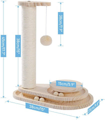 Two-Layer Cat Turntable with Interactive Balls and Dangling Ball