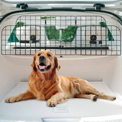 Universal Fit Adjustable Heavy-Duty Pet SUV Divider Gate with Metal Mesh for Safety Driving Travel Accessories