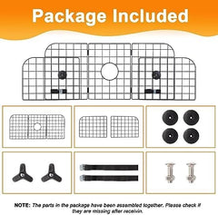 Universal Fit Adjustable Heavy-Duty Pet SUV Divider Gate with Metal Mesh for Safety Driving Travel Accessories