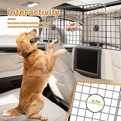 Universal Fit Adjustable Heavy-Duty Pet SUV Divider Gate with Metal Mesh for Safety Driving Travel Accessories