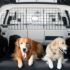 Universal Fit Adjustable Heavy-Duty Pet SUV Divider Gate with Metal Mesh for Safety Driving Travel Accessories