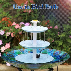 Upgraded DIY Solar Fountain Detachable for Bird Bath