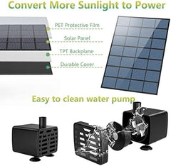 Upgraded DIY Solar Fountain Detachable for Bird Bath