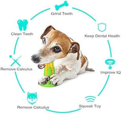 Yellow Corn Dog Squeaky Chew Toy with Suction