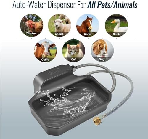 1 Gallon Dog Water Bowl for Outdoor