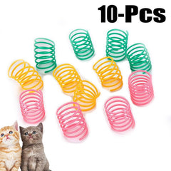 10pcs Cute Cat Spring Toy