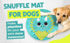18” Dragon Dog Sniffing Mat  Easy to Clean Fleece Snuffle Mat for Dogs