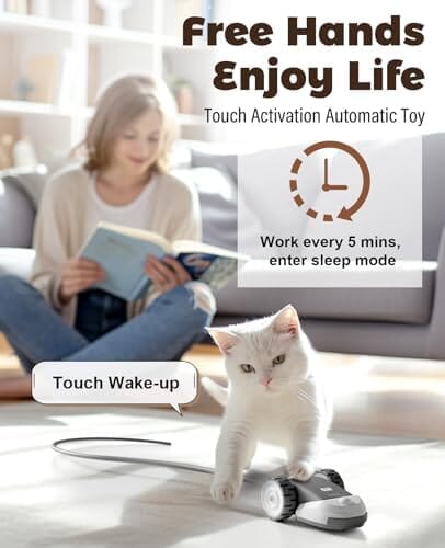 3-in-1 Interactive Cat Toy - 2-Speed Automatic Moving Mouse Cat Toys