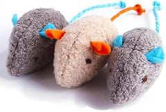 3 Pack  Cat Toy Interactive Toy Plush Mouse Shaped Toy