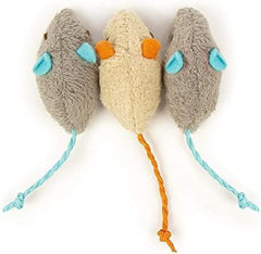 3 Pack  Cat Toy Interactive Toy Plush Mouse Shaped Toy
