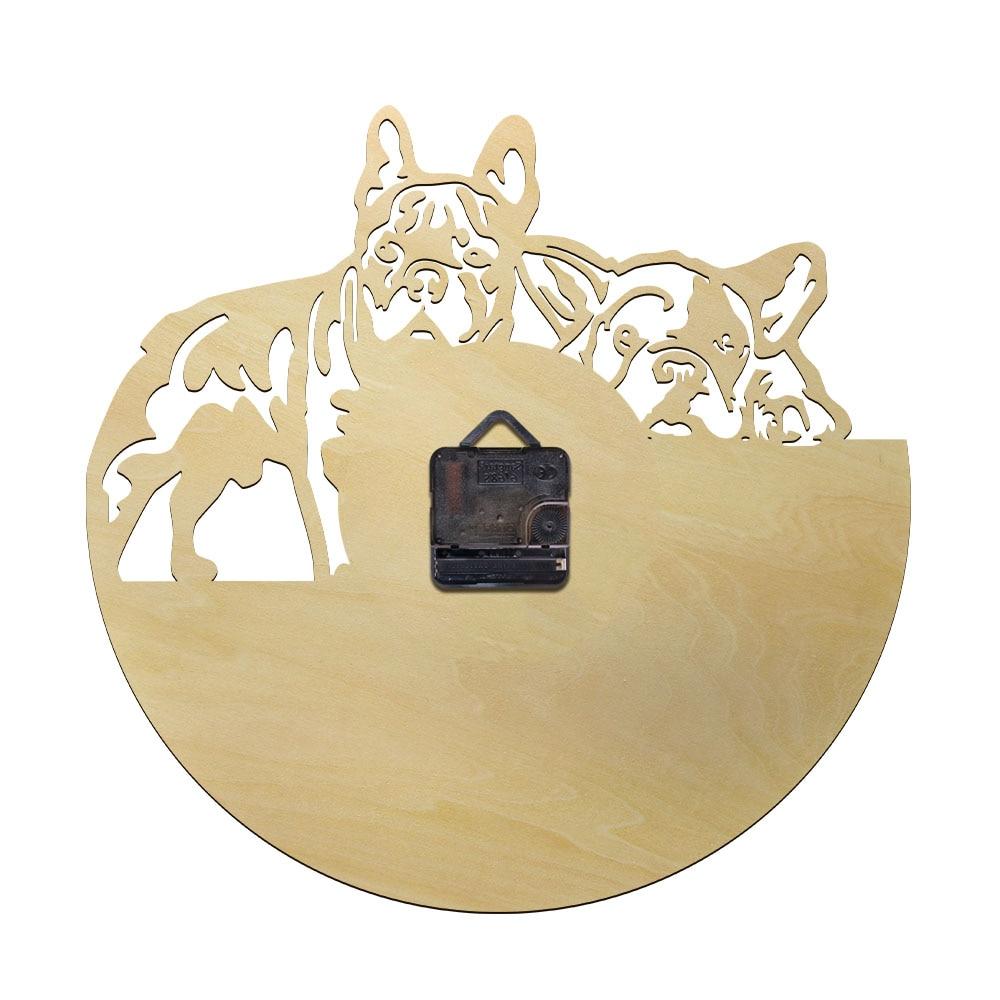 3D Wall Clock French Bulldog Design