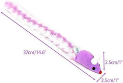 4 Packs 15 Inch Long Soft Plush Cat Toys Mice with Rattle Rustle Sound