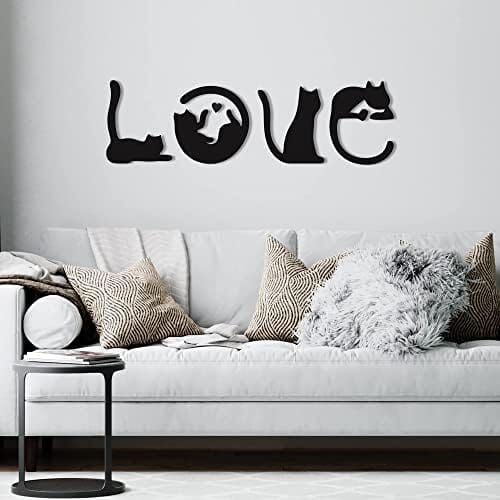 4pcs Black Cat Wall Decor